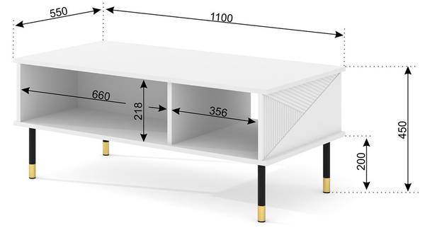 Couchtisch Aglaé Weiß