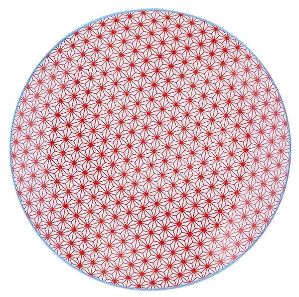 Bord PATTERN set van 6 keramiek - 21 x 3 x 21 cm