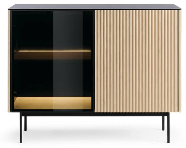 Commode RITA Imitation chêne - Largeur : 107 cm