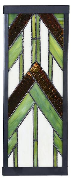 Wandleuchte Tiffany Tyler Beige - Glas - 16 x 40 x 14 cm