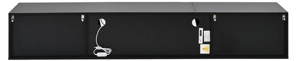 TV-meubel Ourea Ⅵ zwart - plaatmateriaal op houtbasis - 35 x 30 x 180 cm