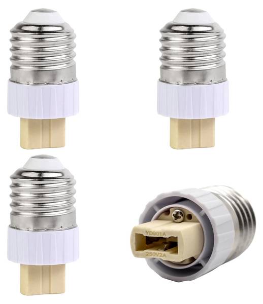 4x E27 auf G9 Lampensockel Adapter Weiß - Kunststoff - 4 x 10 x 10 cm