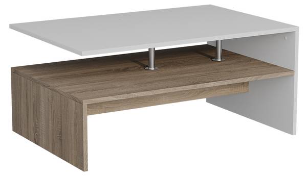 Couchtisch Amato 57828 Reinweiß - Eiche Sonoma Dekor