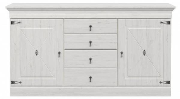 Sideboard Ecanto Weiß - Holzwerkstoff - 174 x 94 x 45 cm