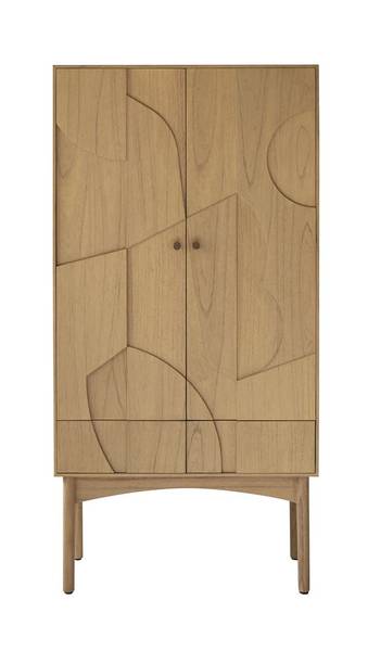 Schrank Otho Beige - Mindi - 90 x 180 x 45 cm