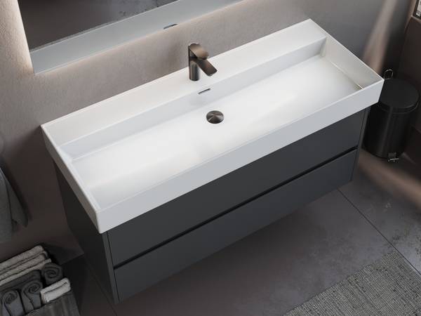 Waschbecken Loft Air Weiß - Keramik - 120 x 13 x 47 cm