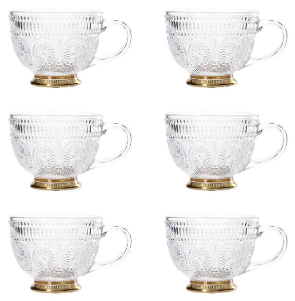 Tasse BARREL 6er-Set Glas - 11 x 9 x 11 cm