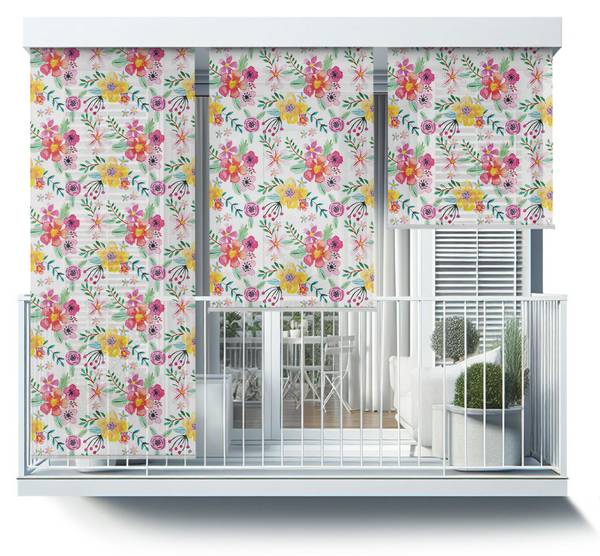 Außenrollo Flora Chorus Textil - 40 x 180 x 1 cm