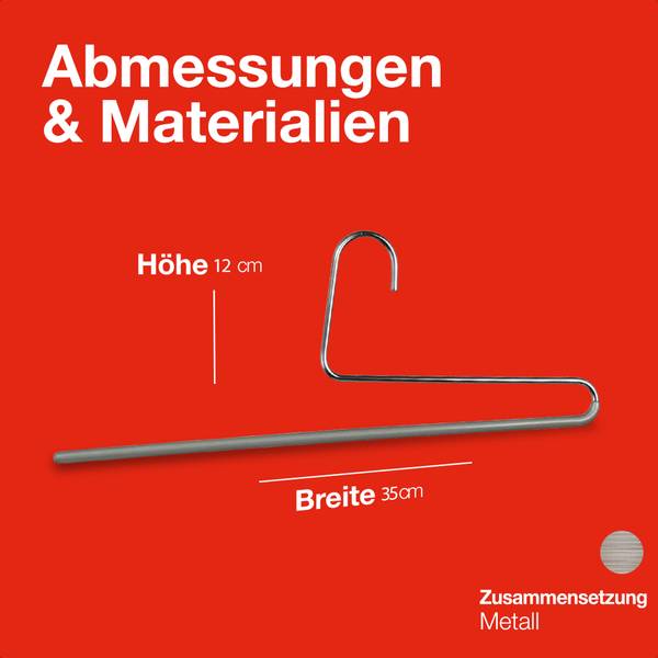 Hosenbügel KH U 10er-Set Silber