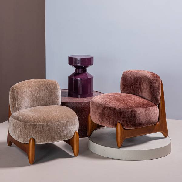 Fauteuil Runi Taupe - Jaune
