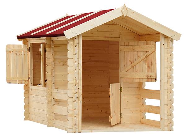 Kinderspielhaus M501 Beige - Fichte - 130 x 112 x 176 cm