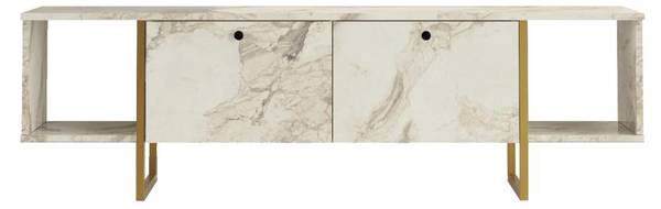TV-Board DERANA Weiß - Holz teilmassiv - 40 x 48 x 160 cm