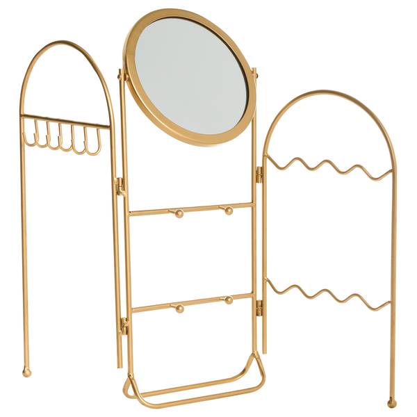 Kosmetikspiegel PIROU Gold - Metall - 54 x 46 x 12 cm