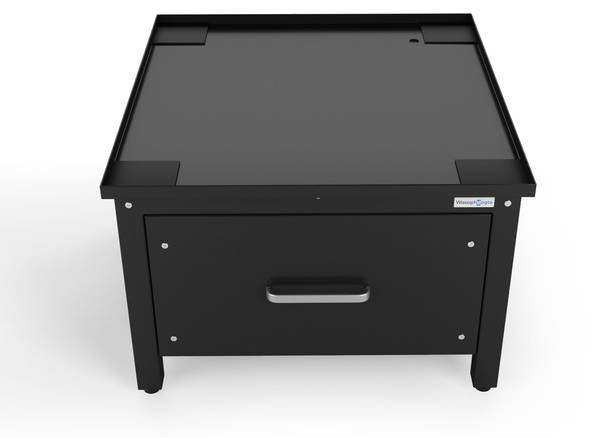 Socle pour machine à laver Elevano Noir - Métal - 62 x 42 x 65 cm
