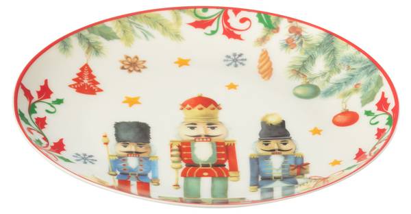 Teller Christmas Weiß - Keramik - 21 x 3 x 21 cm