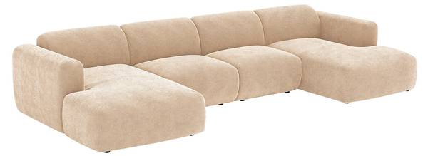 Modulierbares Sofa POGNI Beige - 163 x 366 cm