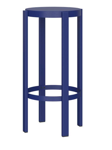 Barhocker DOON Blau - Stahl - 35 x 75 x 35 cm