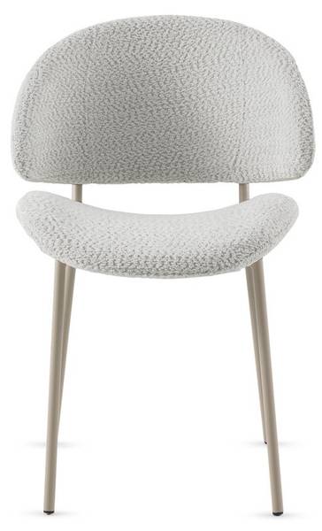Stühle 11652 4er-Set Weiß - Chenille - Webstoff - 54 x 80 x 55 cm
