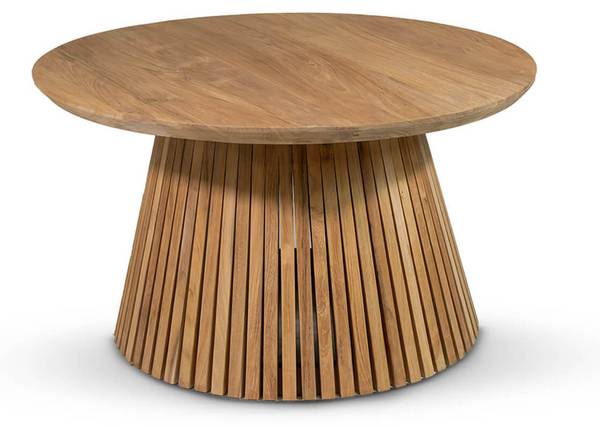 Couchtisch RENA Beige - Massivholz - 80 x 45 x 80 cm