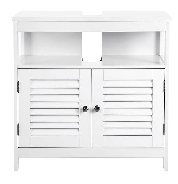 Waschbeckenunterschrank Bissau Weiß - Holzwerkstoff - 60 x 30 x 60 cm