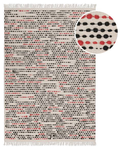 Kurzflorteppich London Red 140 x 200 cm