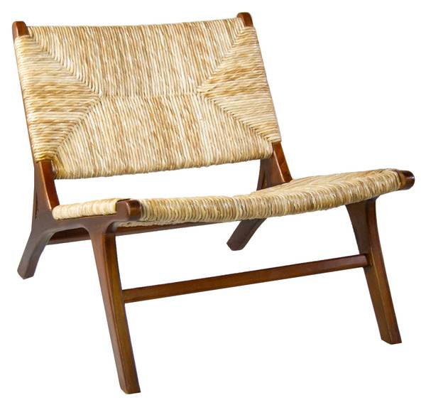 SESSEL AUS HOLZ UND PANDANO 60 x 83 x 75 Braun - Massivholz - 60 x 75 x 83 cm