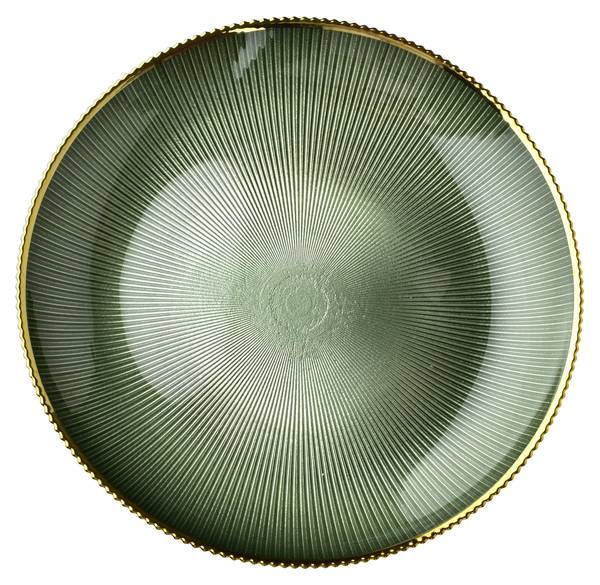 Teller GREENIE Grün - Glas - 33 x 4 x 33 cm