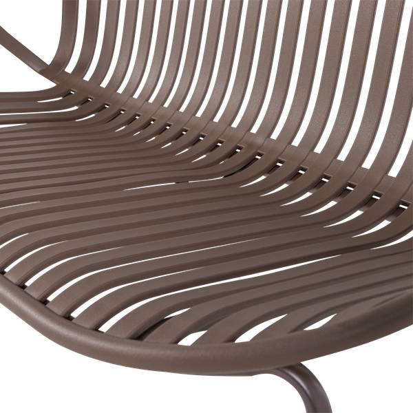 Gartensofa BRUCE Braun - Violett - Eisen - Polypropylen - 131 x 73 x 72 cm