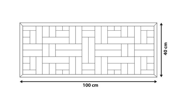 Wanddecoratie TOLUCA bruin - massief hout - 100 x 40 x 4 cm