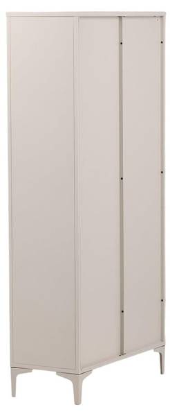 Vitrinenschrank Piring Beige - Metall - 90 x 190 x 40 cm