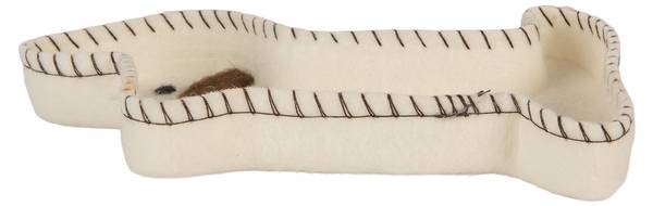 Dekoration Schale Hund Cosy Kennedy Weiß - Textil - 13 x 3 x 20 cm