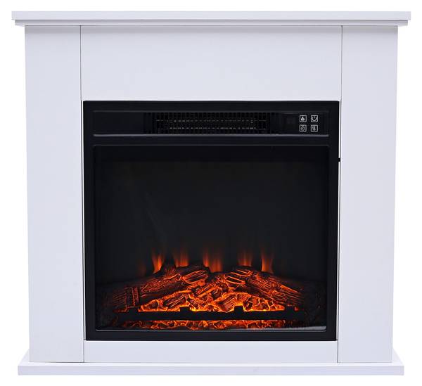 Elektrischer Kamin CHE-610 Weiß - Glas - 63 x 63 x 24 cm