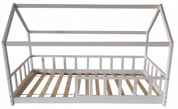 Hausbett KIWI mit Lattenrost Weiß - Tiefe: 207 cm