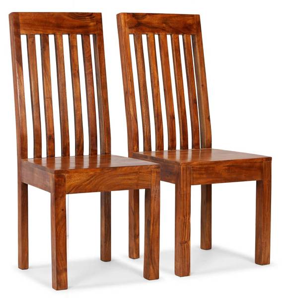 Esszimmerstuhl 245645 2er Set Braun - Akazie - 43 x 104 x 43 cm