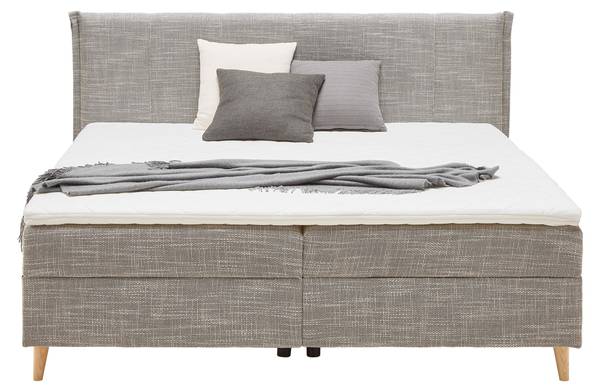 Boxbett VELORIA Grau - Textil - 176 x 1 x 160 cm