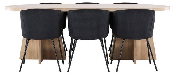Essgruppe Bootcut mit Berit (7-teilig) Braun - Cord - Polyester - 230 x 76 x 115 cm