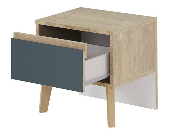 Chevet Galaxy Bleu - Bois manufacturé - 42 x 41 x 36 cm