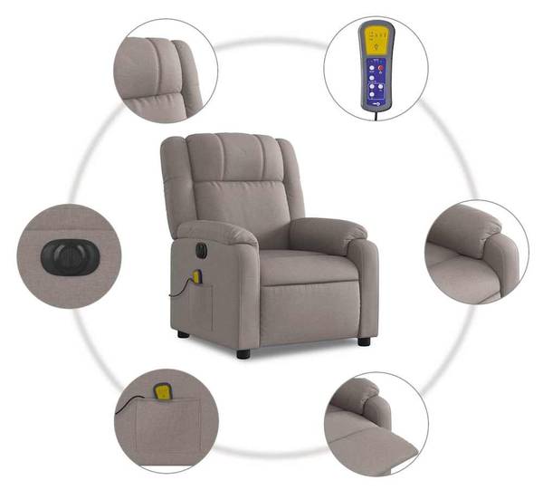 Massagesessel 3032284-2 Taupe