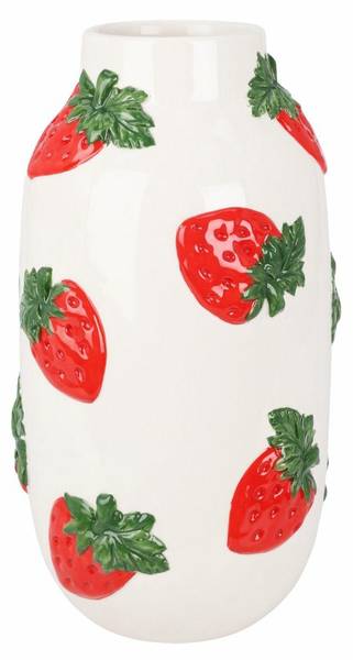 Dekovase HH-095241670 Weiß - Stein - 16 x 30 x 16 cm