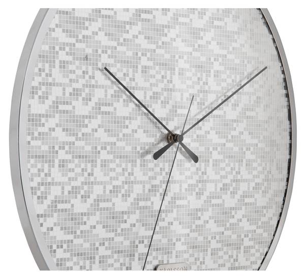 Wanduhr Disco Silber