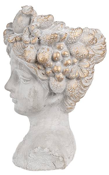 Innenblumentopf Frau Annatasi Grau - Stein - 14 x 22 x 14 cm