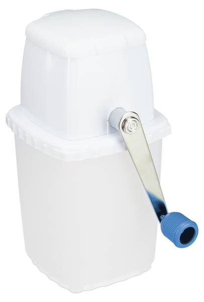 Broyeur à glace manuel Bleu - Blanc - Métal - Matière plastique - 13 x 24 x 16 cm