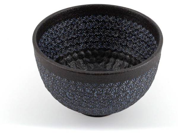 Matcha-Schale NANBAN MISHIMAZUME Chawan Schwarz - Keramik - 12 x 1 x 12 cm