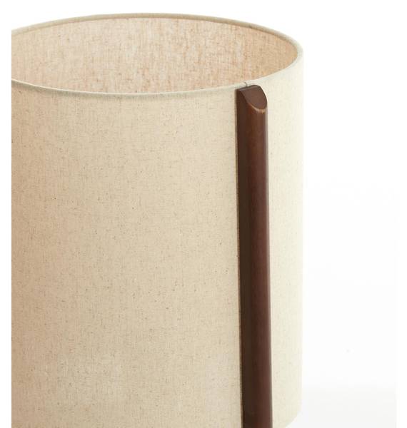 Tischleuchte Litto Braun - Holzwerkstoff - Massivholz - 28 x 44 x 28 cm