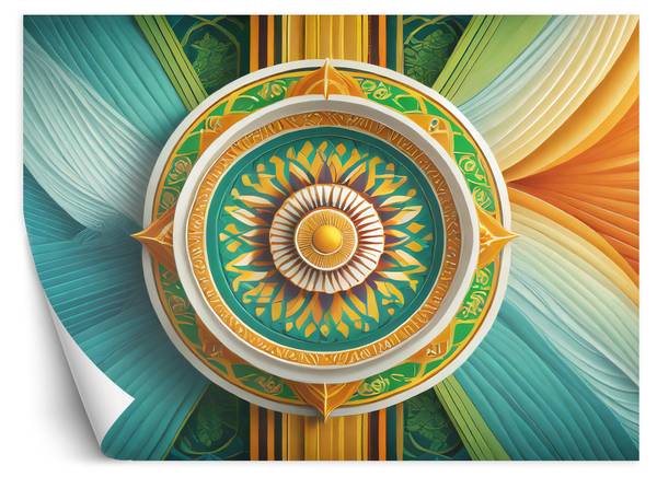 Fototapete Mandala Zen Symbol 200 x 140 cm