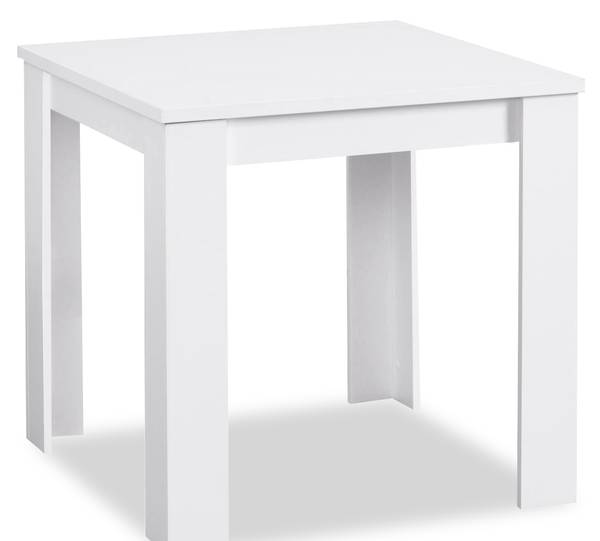 Essgruppe mit 2 Stühle 2371 3-teilig Grau - Weiß - Leinen - 80 x 75 x 80 cm