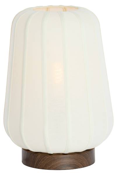 Tischlampe BIBURY Weiß - Textil - 30 x 42 x 30 cm