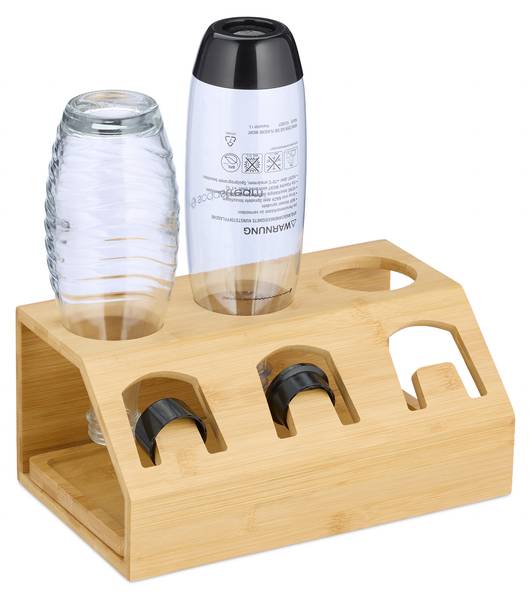 Support pour 3 bouteilles Marron - Bois composite - 30 x 13 x 18 cm