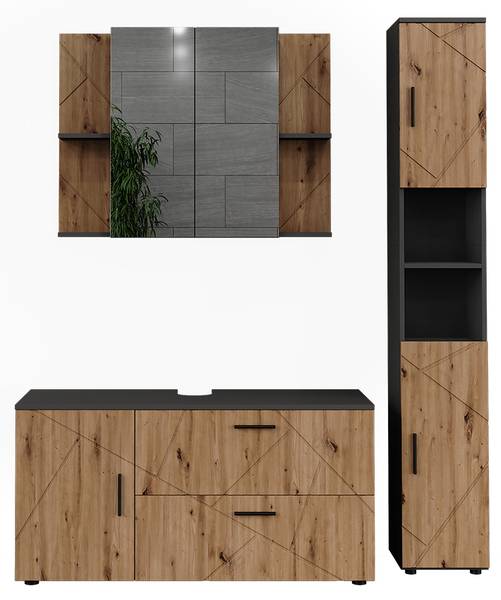 Badmöbel-Set Irma 56352 3er Set 121 x 61 x 41 cm