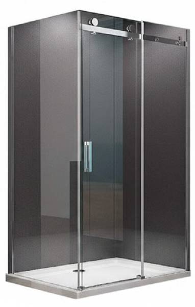 Eckduschkabine ELA Schiebetür Sicherheitsglas - 100 x 195 x 90 cm